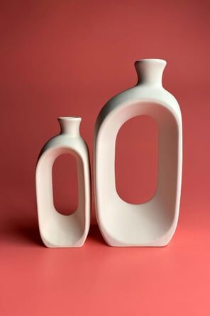 Cosmos Vazo Seramik Bisküvi(R23219) KÜÇÜK