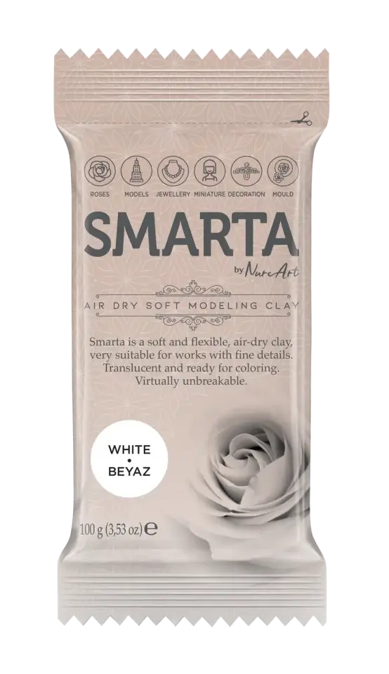 SMARTA HAVAYLA KURUYAN MODELLEME HAMURU BEYAZ (100 gr)