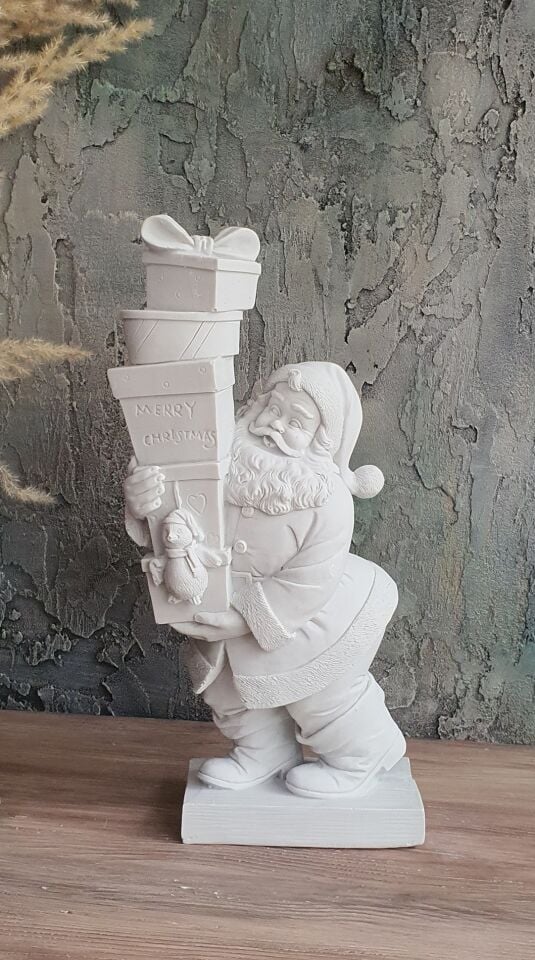 OB 2063 - Noel Baba Hediye Paket Detaylı Ham Polyester