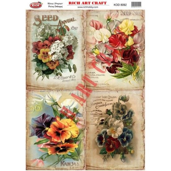 RİCH PİRİNÇ DEKOPAJ KAĞIDI KOD:8092