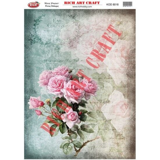 RİCH PİRİNÇ DEKOPAJ KAĞIDI KOD:8018